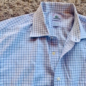 Lacoste Men's Blue Checkered Shirt